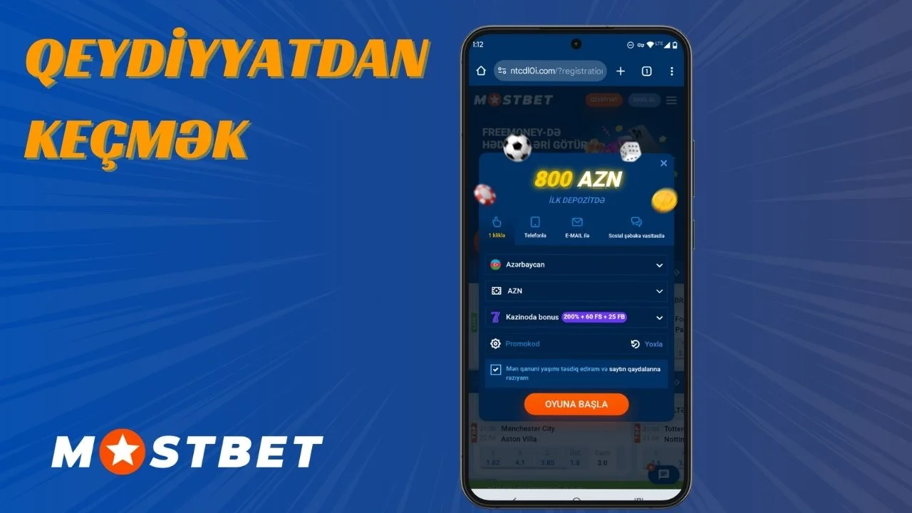 Mostbet proqramında qeydiyyatdan keçmək qaydası